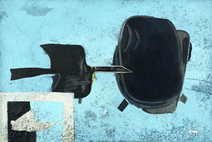 Georges Braque : À titre d’aile. 1956-1961, huile et sable sur toile marouflée sur panneau. 114 x 170 cm. Centre Pompidou, Musée national d’art moderne, Paris.